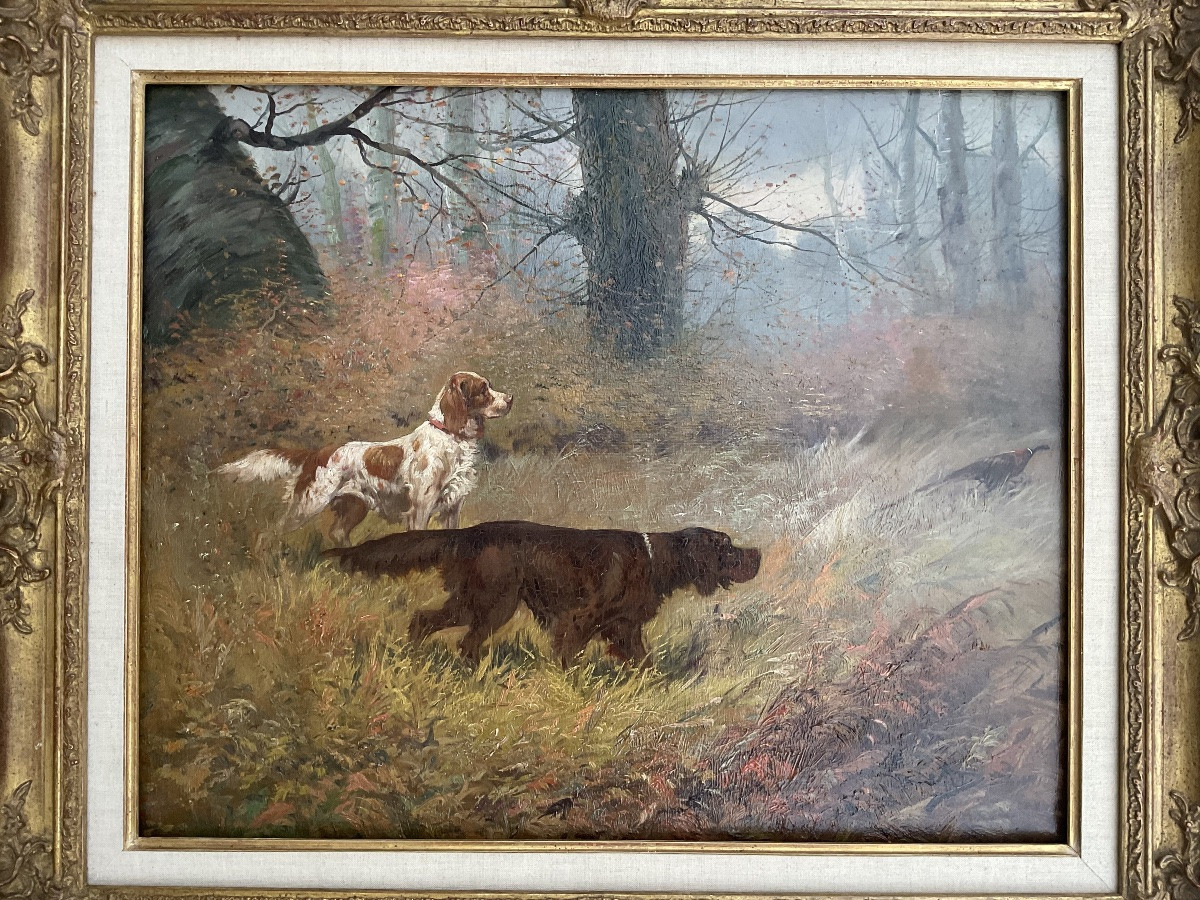Eugène Petit, 19th-century Painting, Hunting Scene, 10f-photo-2