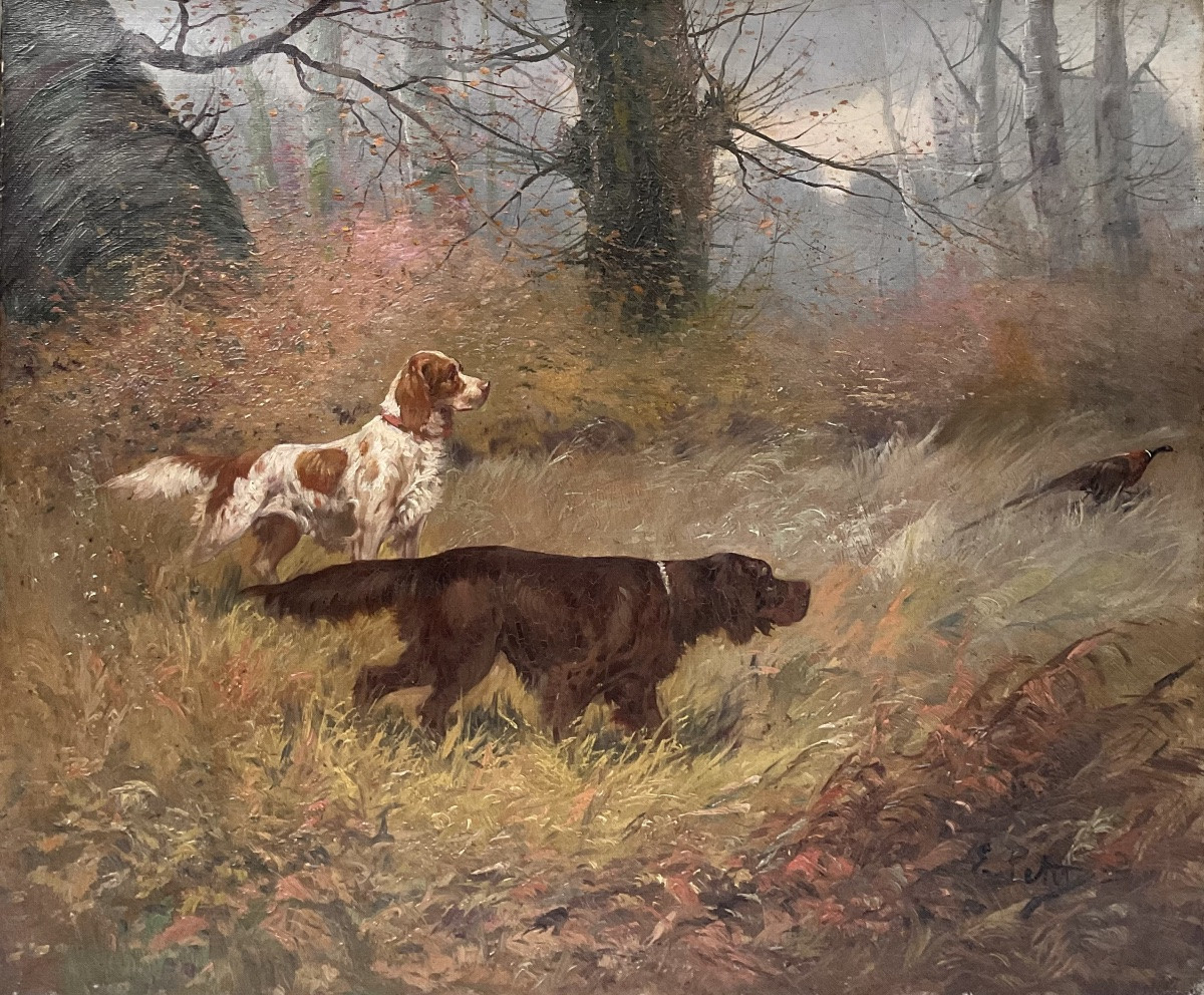 Eugène Petit, 19th-century Painting, Hunting Scene, 10f-photo-3