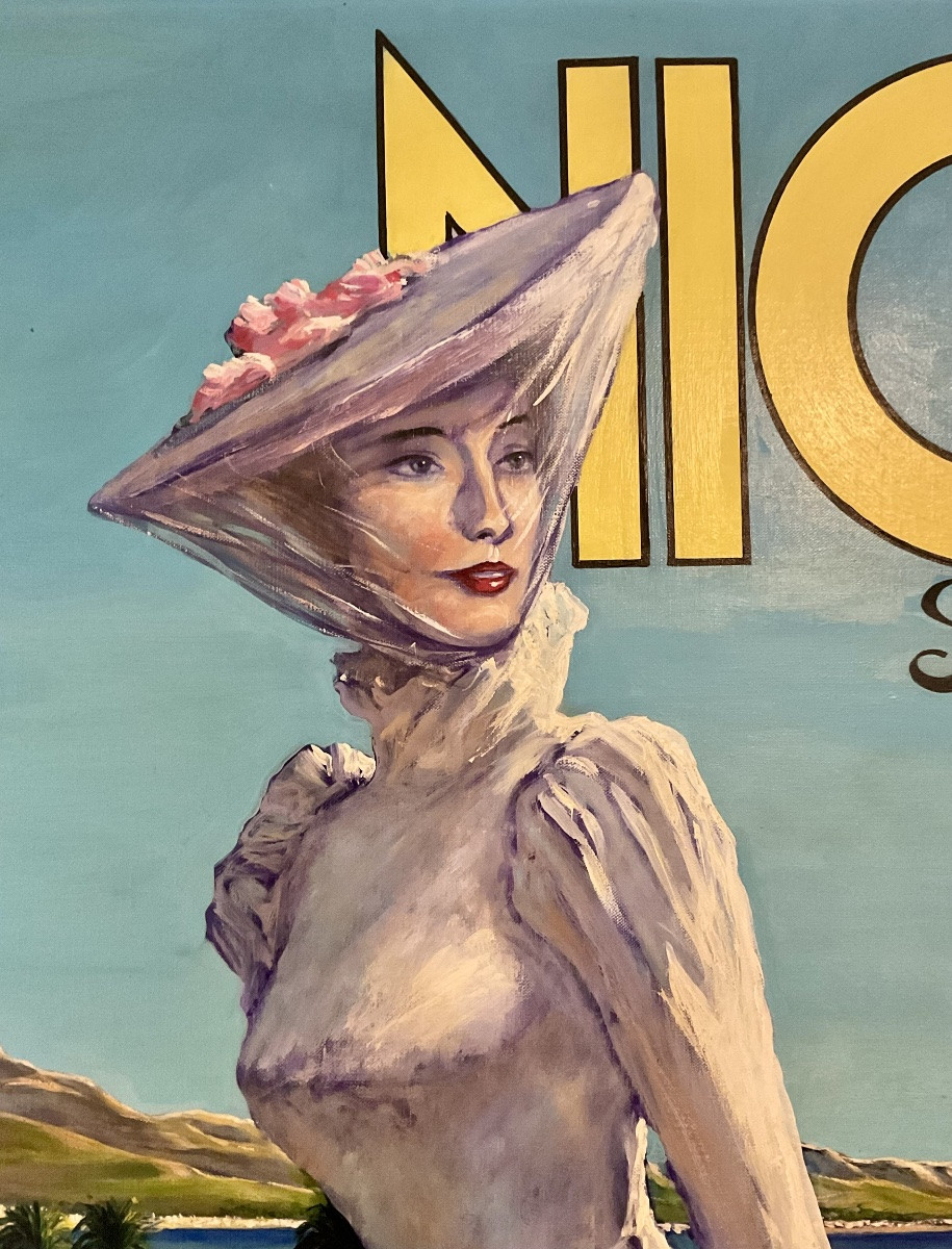 Lepas Painting Painting 1940/50 Bay Of Nice St Jean Riviera Negresco Plm-photo-5