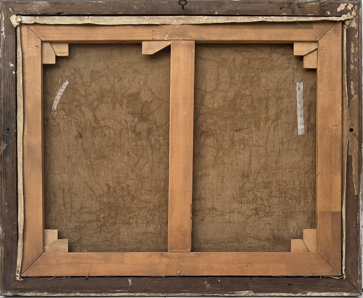 ANDRÉ DUNOYEZ DE SEGONZAC TABLEAU HST 1920 PAYSAGE BORD DE MER -photo-6