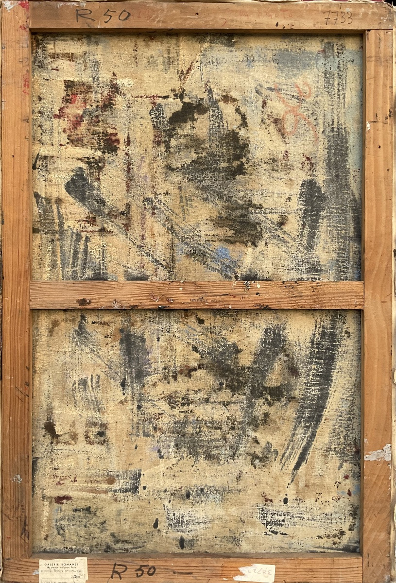 Michel Henry Painting 1950 Original Flowers Batik Fabric Romanet Gallery 25p-photo-5