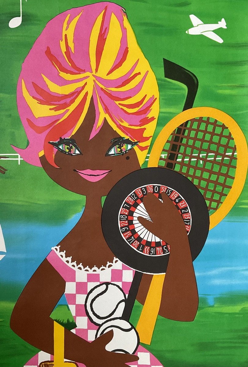 Vintage 1960 Poster Lefor Openo Vichy Brigitte Bardot 100 X 62 Cm -photo-4