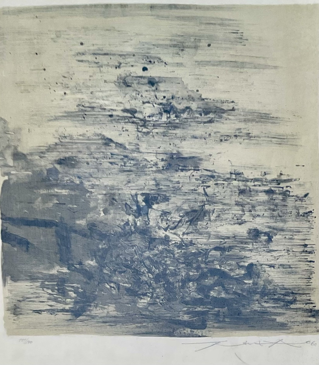 ZAO WOU KI  Lithographie originale Abstract Art 1960 -photo-2
