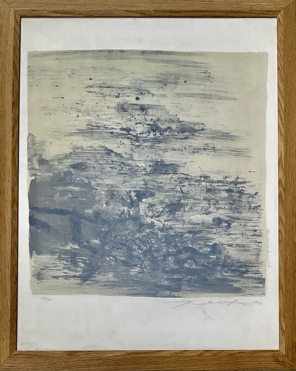 ZAO WOU KI  Lithographie originale Abstract Art 1960 