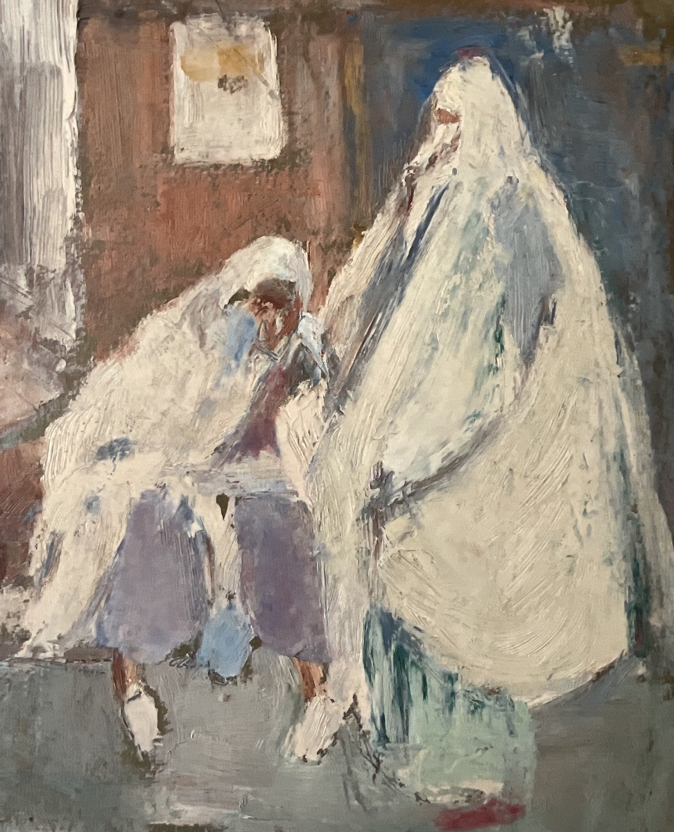 LUCIENNE CAPDEVIELLE PEINTURE 1930 FEMMES ORIENTALES  ALGÉRIE -photo-1