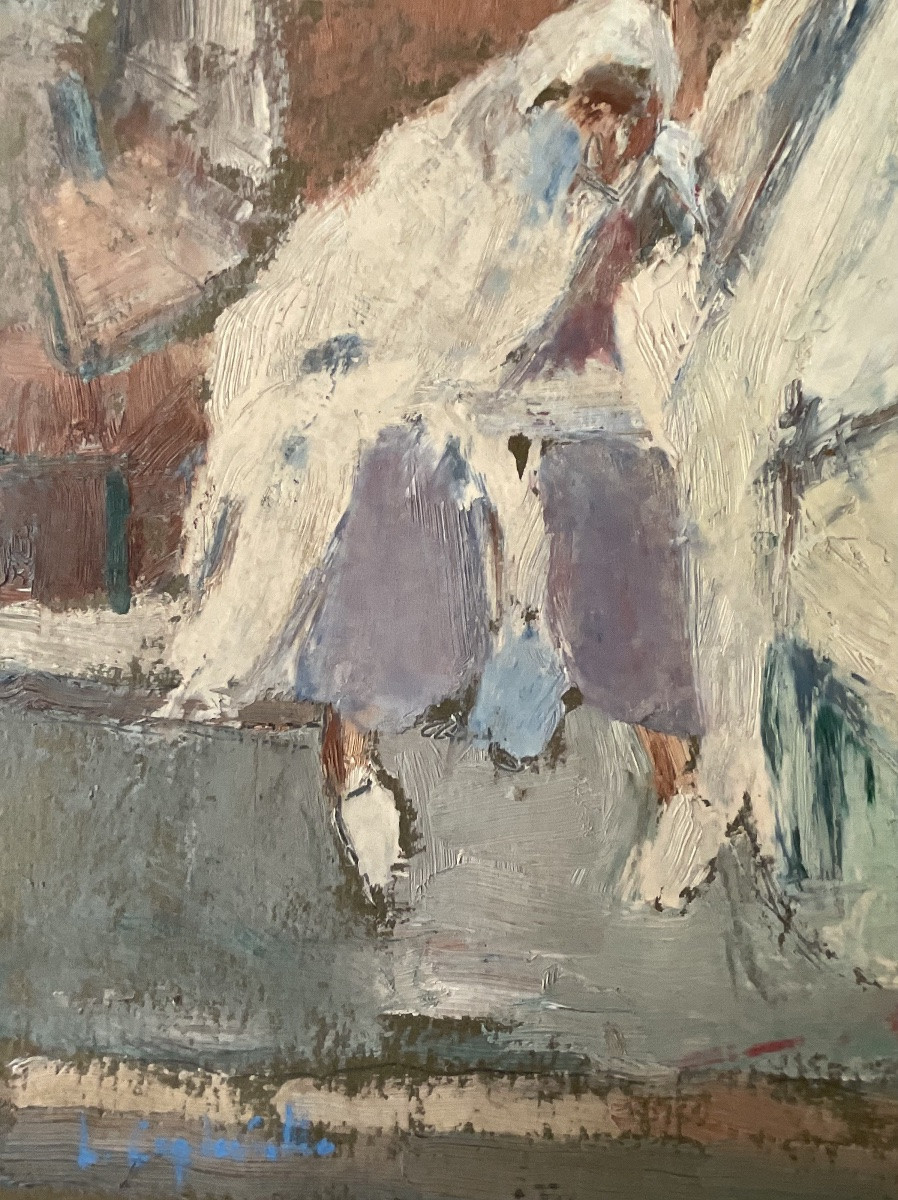 LUCIENNE CAPDEVIELLE PEINTURE 1930 FEMMES ORIENTALES  ALGÉRIE -photo-2