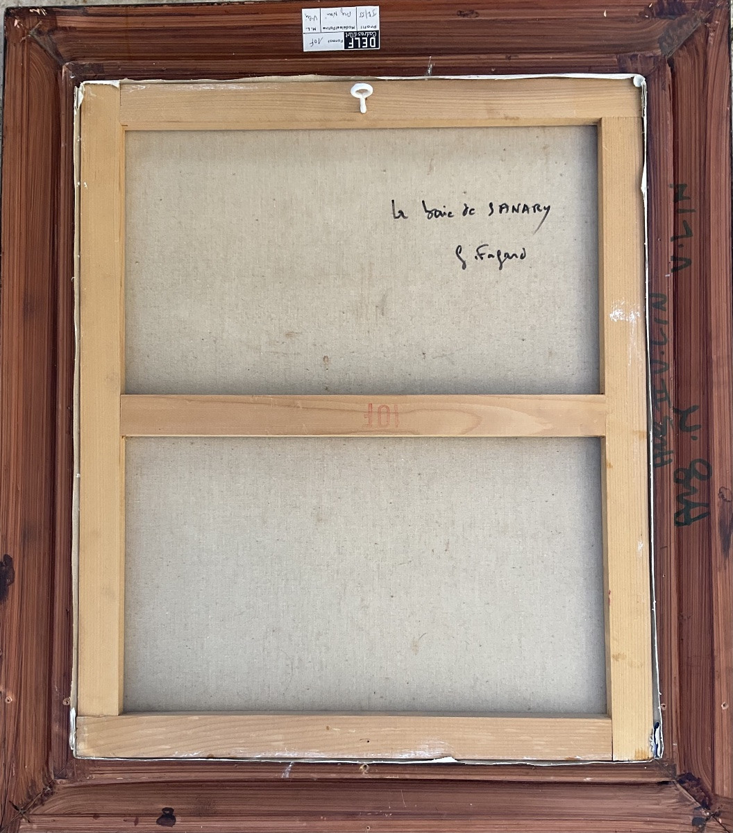 GÉRARD FAGARD TABLEAU HST PEINTURE 10F LA BAIE DE SANARY 55X46 cm -photo-4