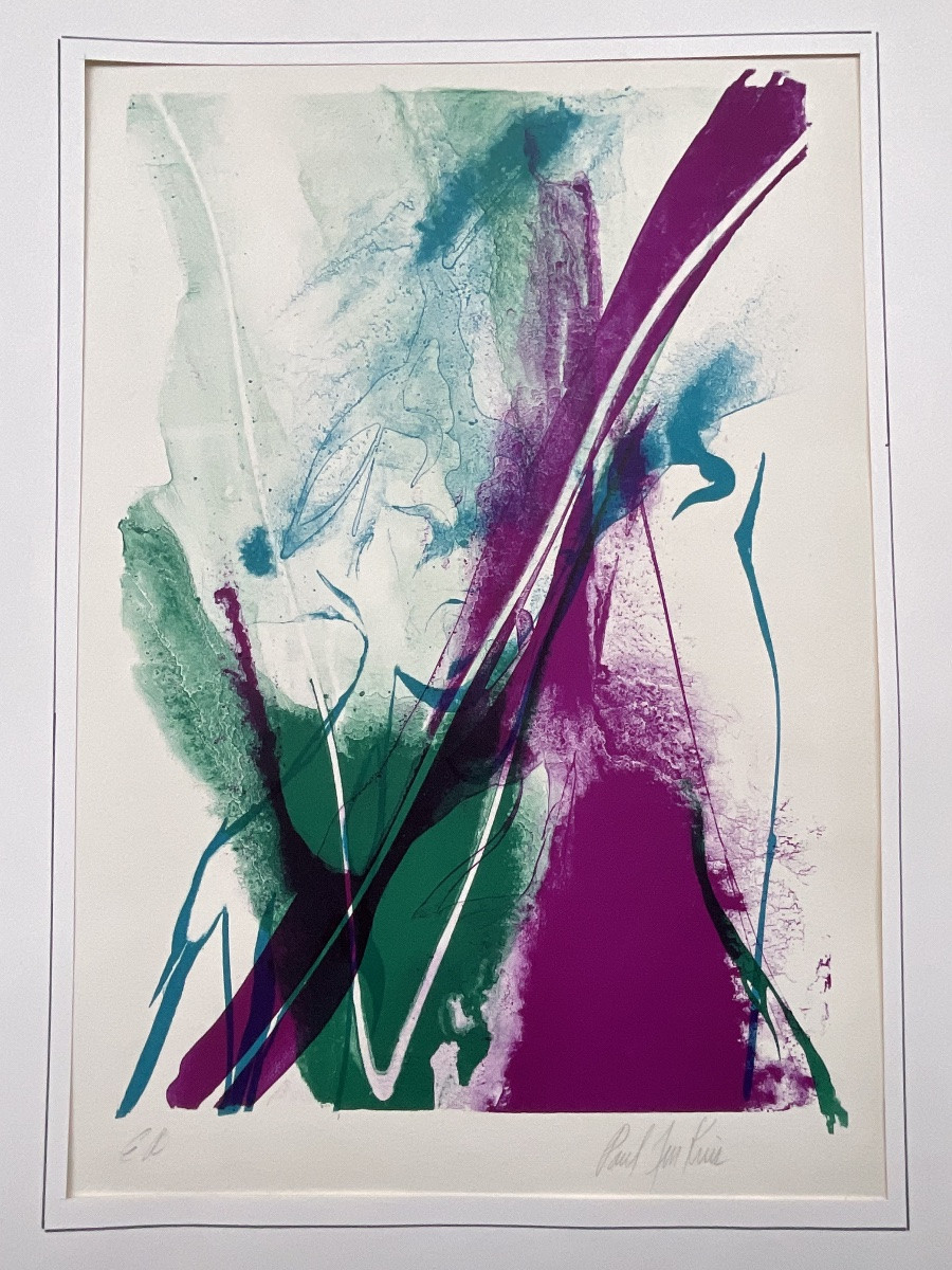Paul Jenkins Lithographie originale 1965 Seeing Voice Signature + EA-photo-1