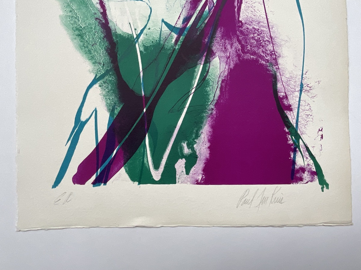 Paul Jenkins Lithographie originale 1965 Seeing Voice Signature + EA-photo-3