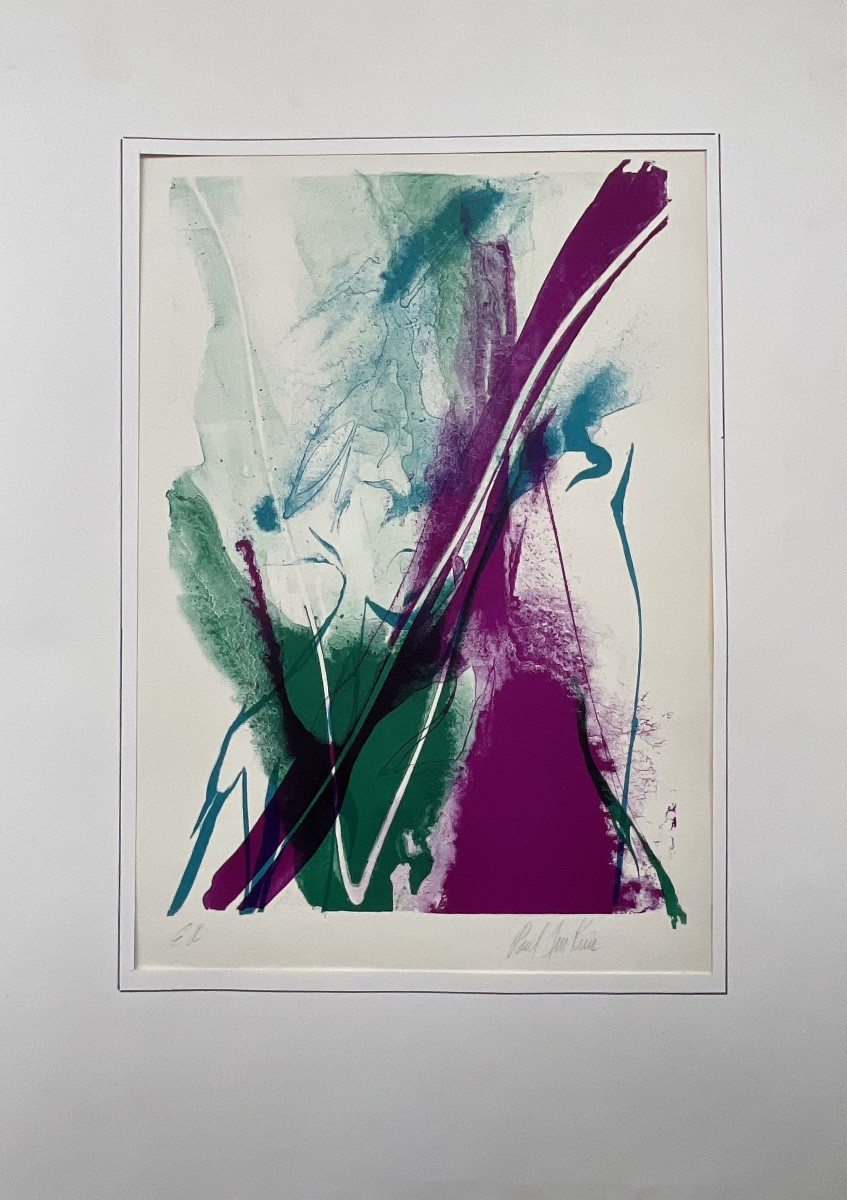 Paul Jenkins Lithographie originale 1965 Seeing Voice Signature + EA