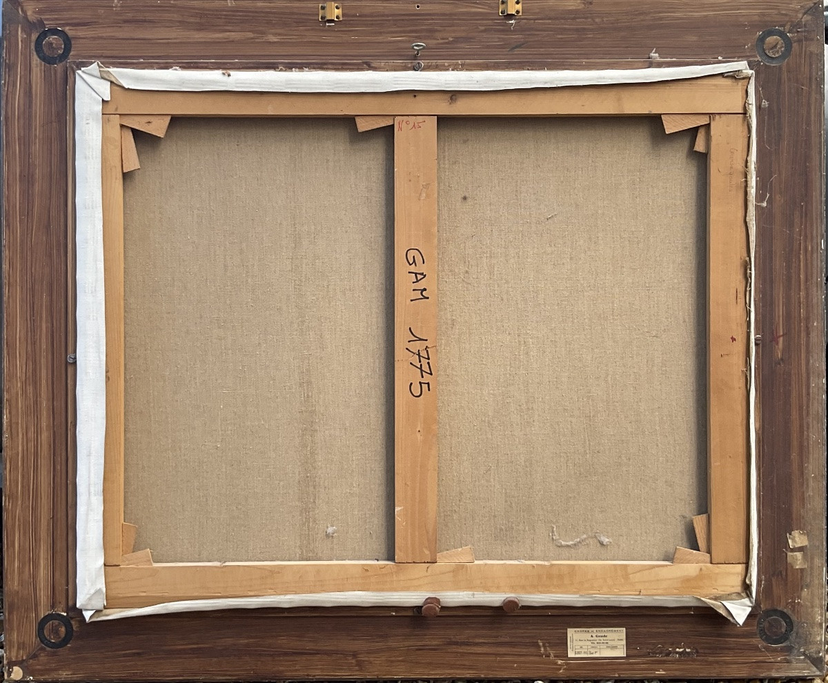 Guy Seradour Large Painting Southern Landscape Village Coursegoules Alpes Maritimes 30f-photo-4