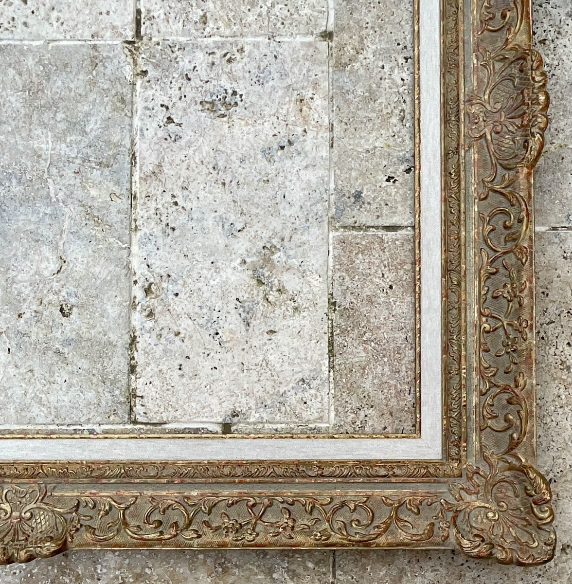 RARE CADRE MONTPARNASSE RG GAULT PROFIL BOIS STUC DIMENSION 25F FRENCH FRAME-photo-4