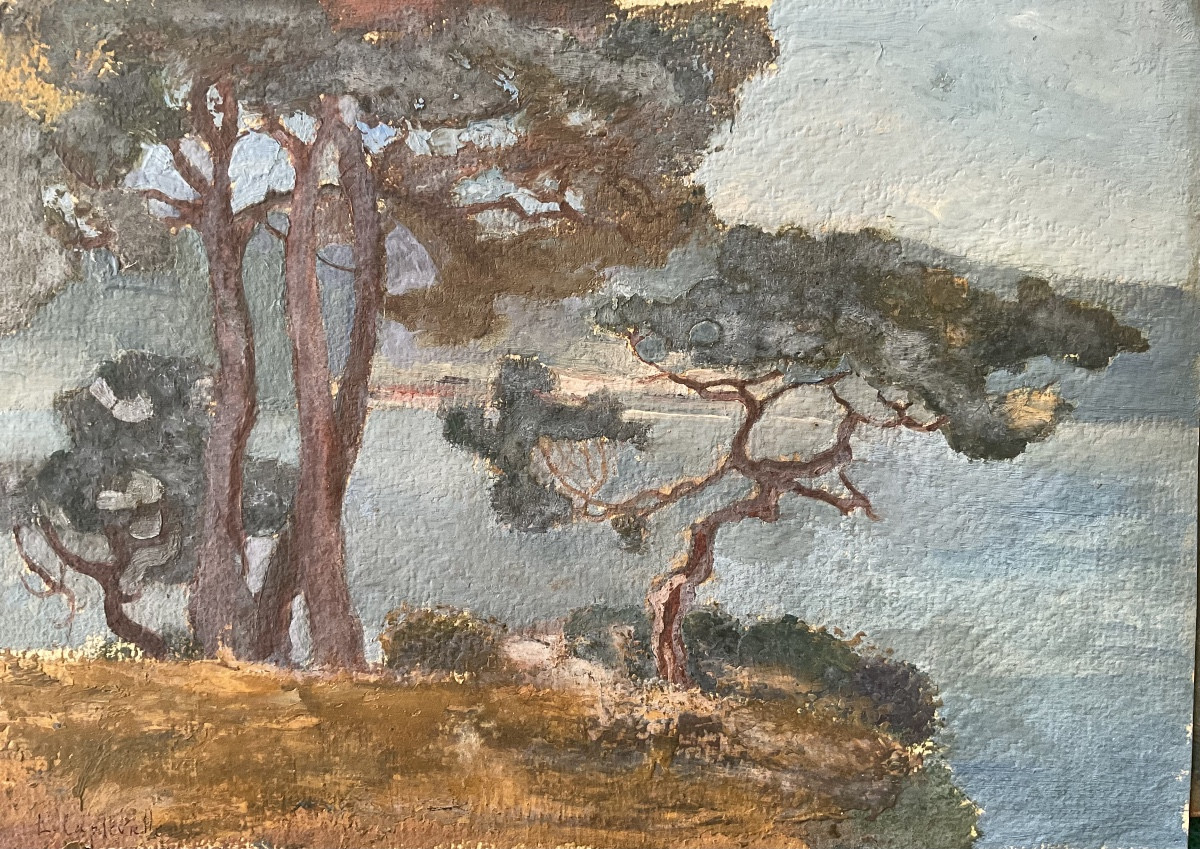 Lucienne Capdevielle Landscape Brittany Seaside Painting 1930/40 