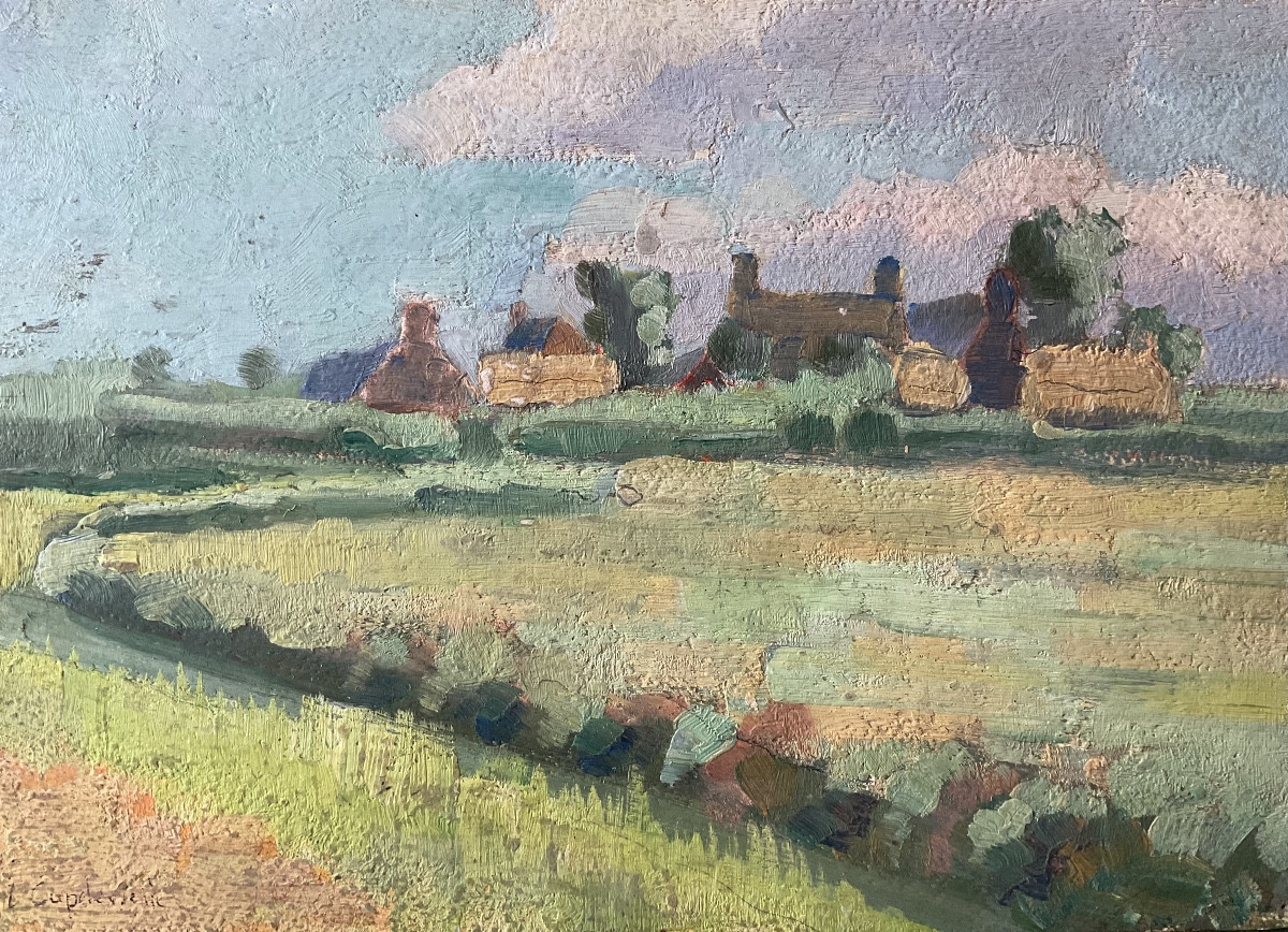 Lucienne Capdevielle Paysage de Bretagne peinture 1930/40