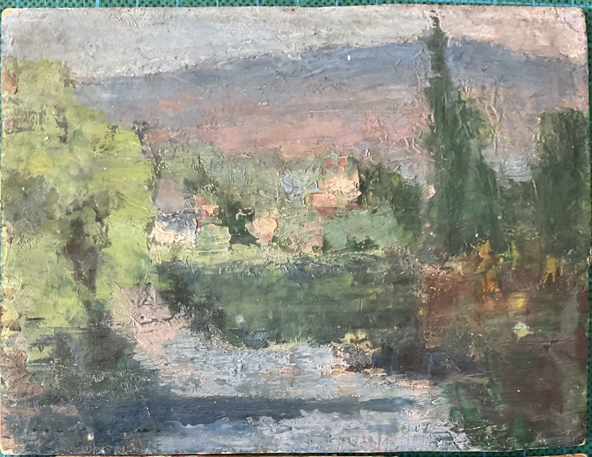 Lucienne Capdevielle 3 Paintings Landscape Of The South Of France Works 1930/40-photo-1