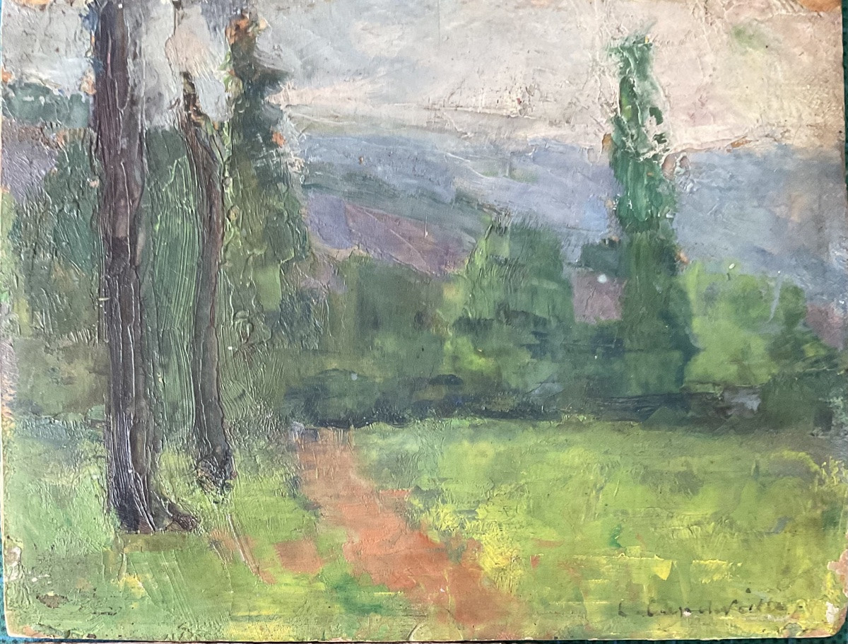 Lucienne Capdevielle 3 Paintings Landscape Of The South Of France Works 1930/40-photo-2
