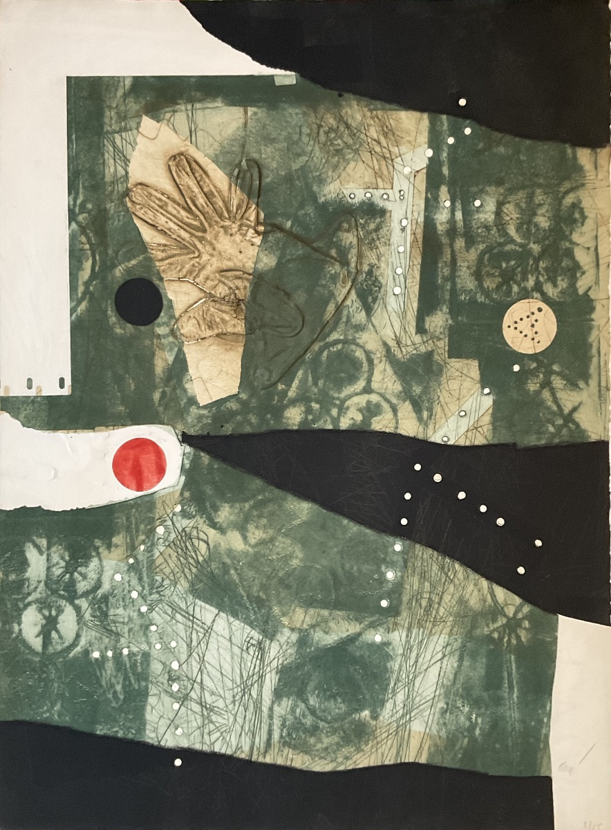 Antoni Clavé Rare Engraving Carborundum Red Dot Black Dot 1975