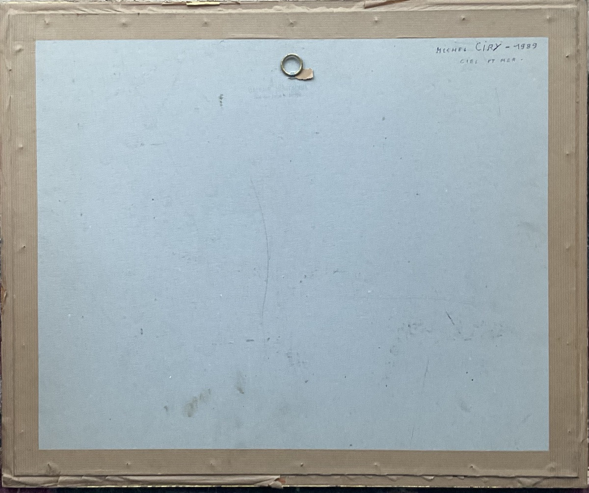 Michel Ciry Beautiful Original Watercolor Boats At Sea Regatta Sailing Boats Normandy-photo-4