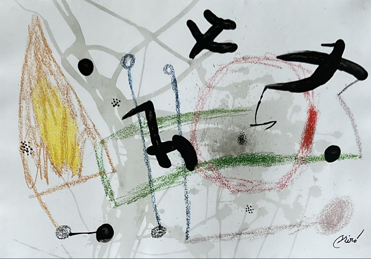 JOAN MIRO LITHOGRAPHIE 1975 MARAVILLAS CON VARIACIONES ACROSTICAS 5 CRAMER 1057