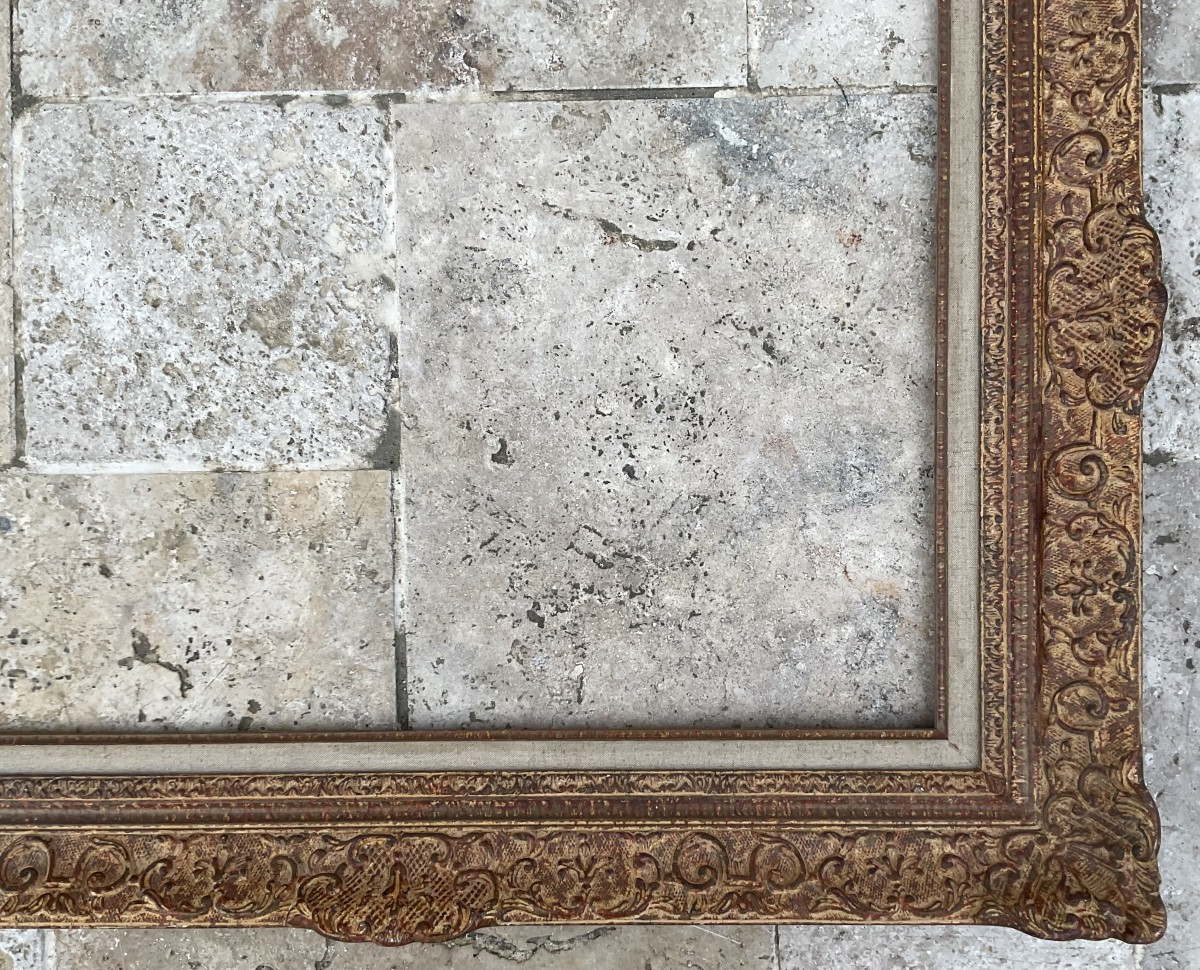 RARE CADRE MONTPARNASSE GAULT RG SCULPTÉ BOIS STUC DIM 12P FRENCH FRAME-photo-4
