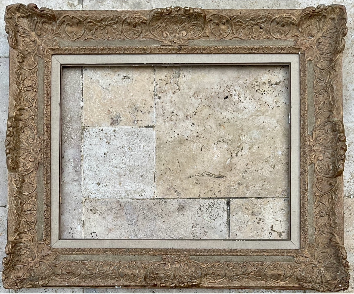 Rare Montparnasse Frame Rg Gault Wood Profile Stucco Dimension 15p French Frame