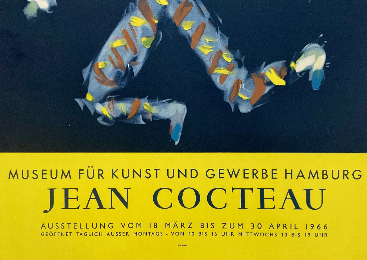 JEAN COCTEAU AFFICHE LITHO ORIGINALE EXPO 1979 MOURLOT FRENCH POSTER-photo-3