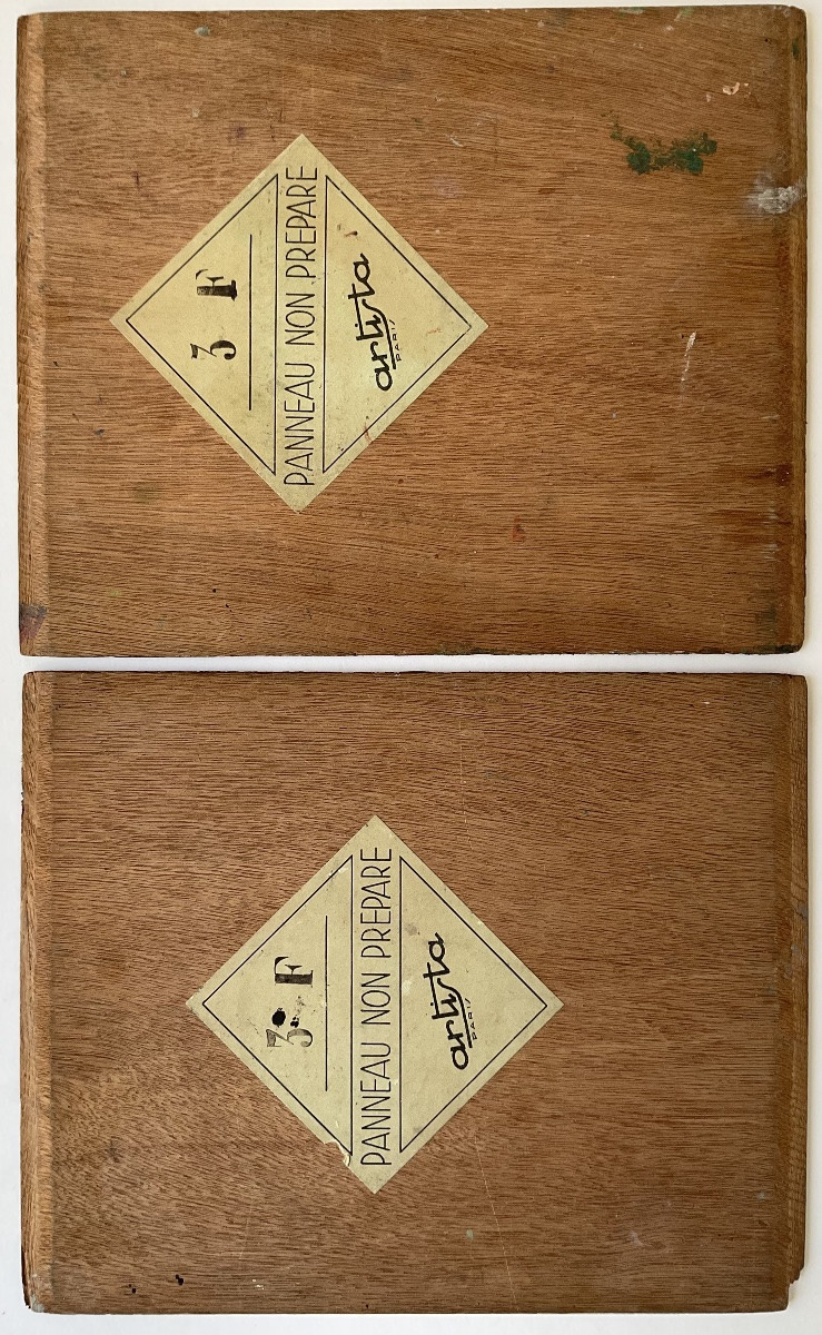 Lucienne Capdevielle Lot 2 Marine Paintings Boats Fishing Port 1920/30-photo-4