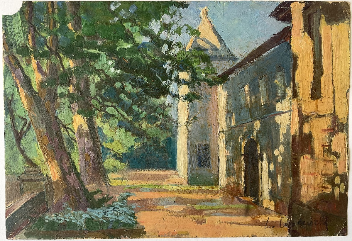 LUCIENNE CAPDEVIELLE LOT 3 PEINTURES PAYSAGES DU SUD  1920/30-photo-4