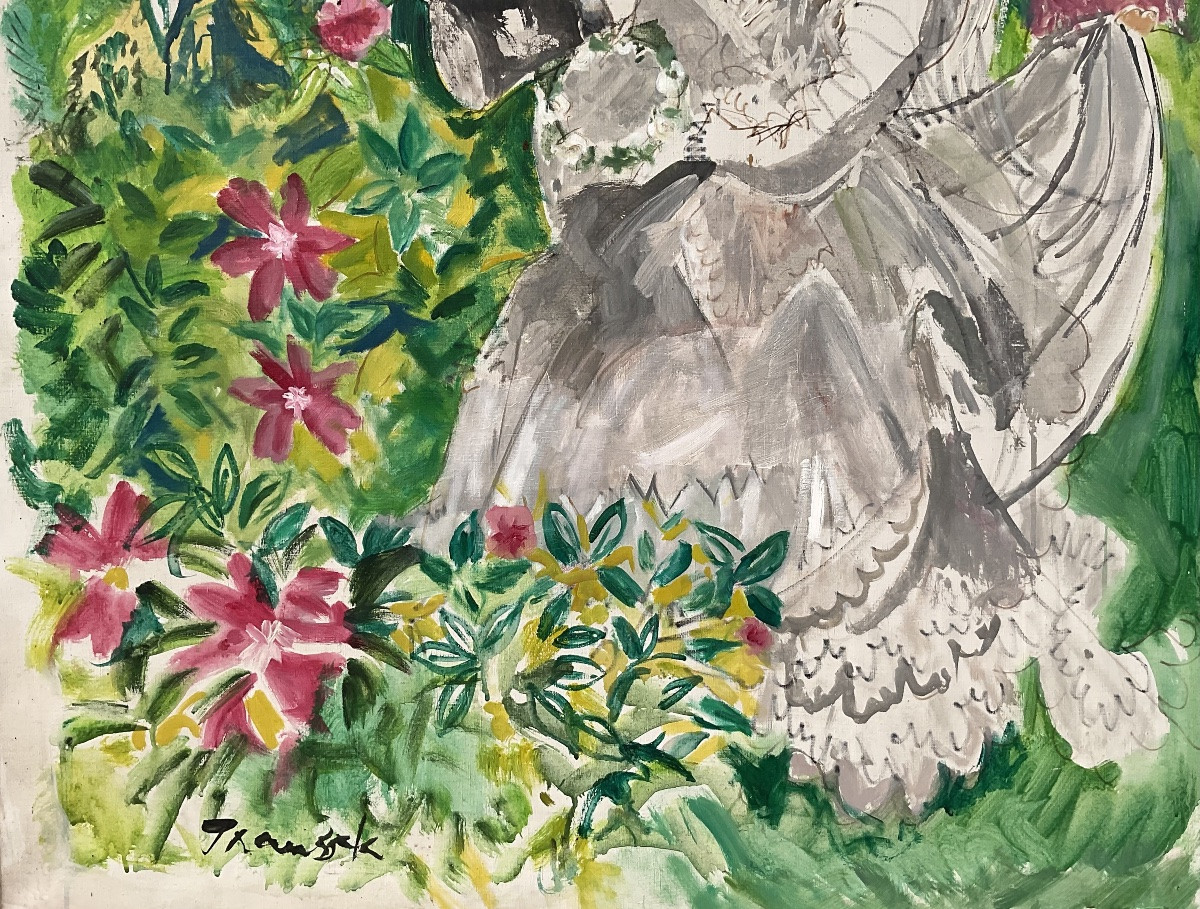 EMILIO GRAU SALA GRAND TABLEAU LE JOUR DU MARIAGE PEINTURE ORIGINALE 130 x 97 cm -photo-6