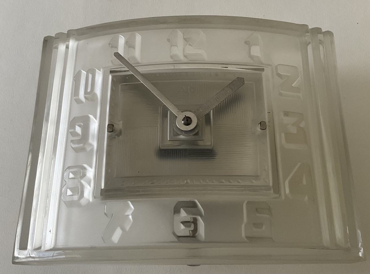 Ato 1930 Clock, Press-molded Frosted Glass Model, Art Deco, Lalique -photo-2