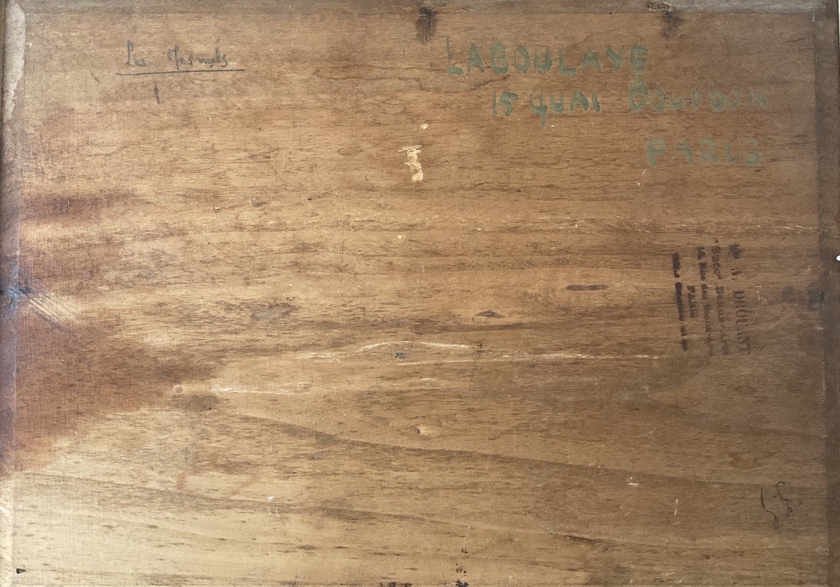 PAUL DE LABOULAYE TABLEAU 1936 PAYSAGE VILLAGE LES MESNULS YVELINES -photo-4