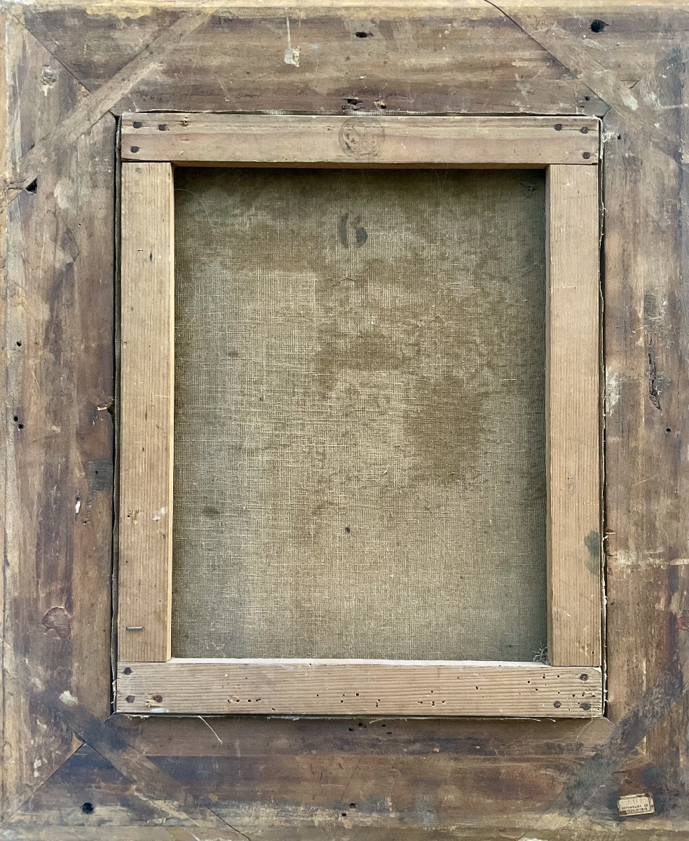 TABLEAU XIXè ÉCOLE FRANÇAISE MARCHAND DE VIN PARIS AUTEUIL RARE SCÈNE ANIMÉE -photo-7