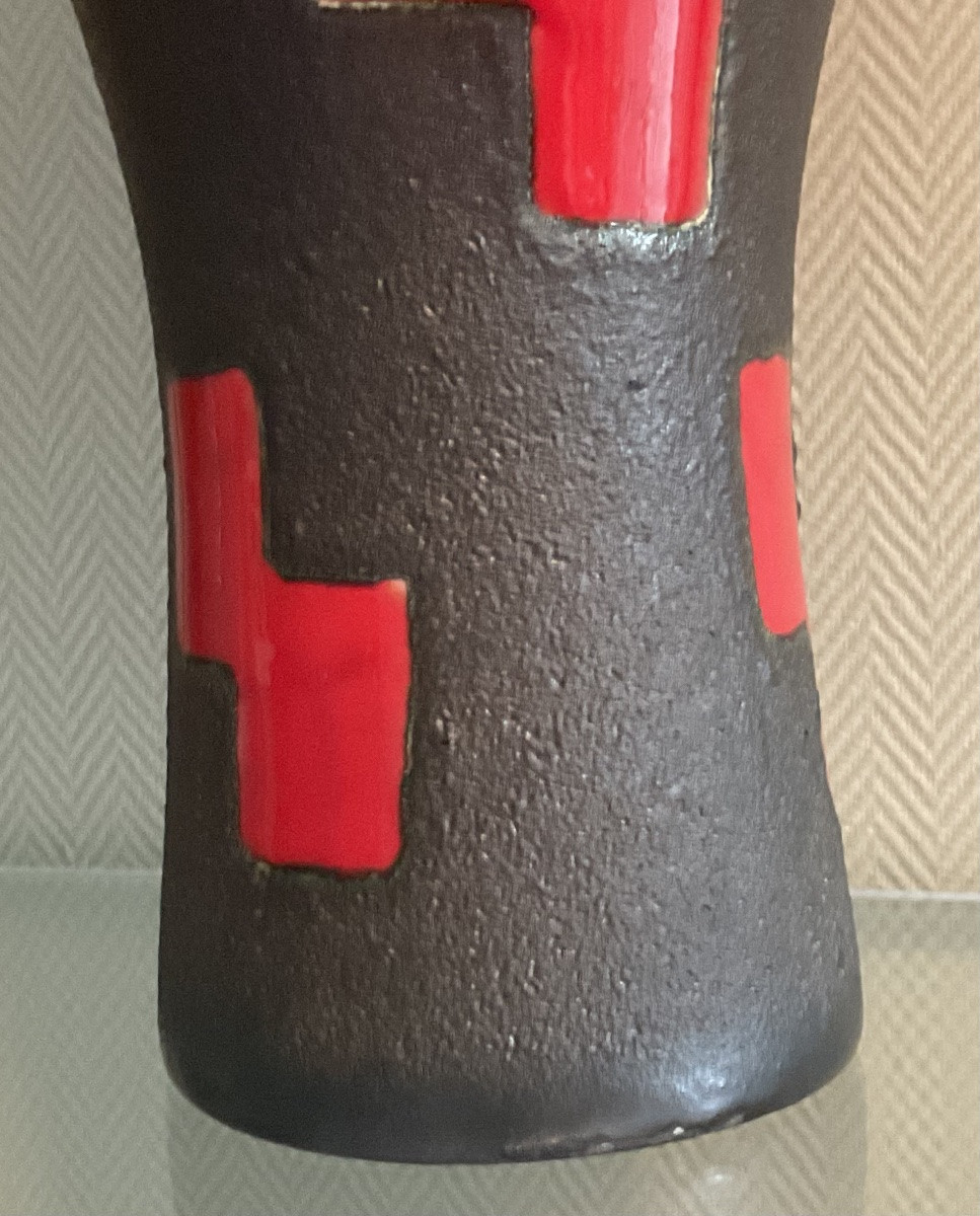 GRAND VASE DIABOLO CÉRAMIQUE ELCHINGER 1950/60-photo-4