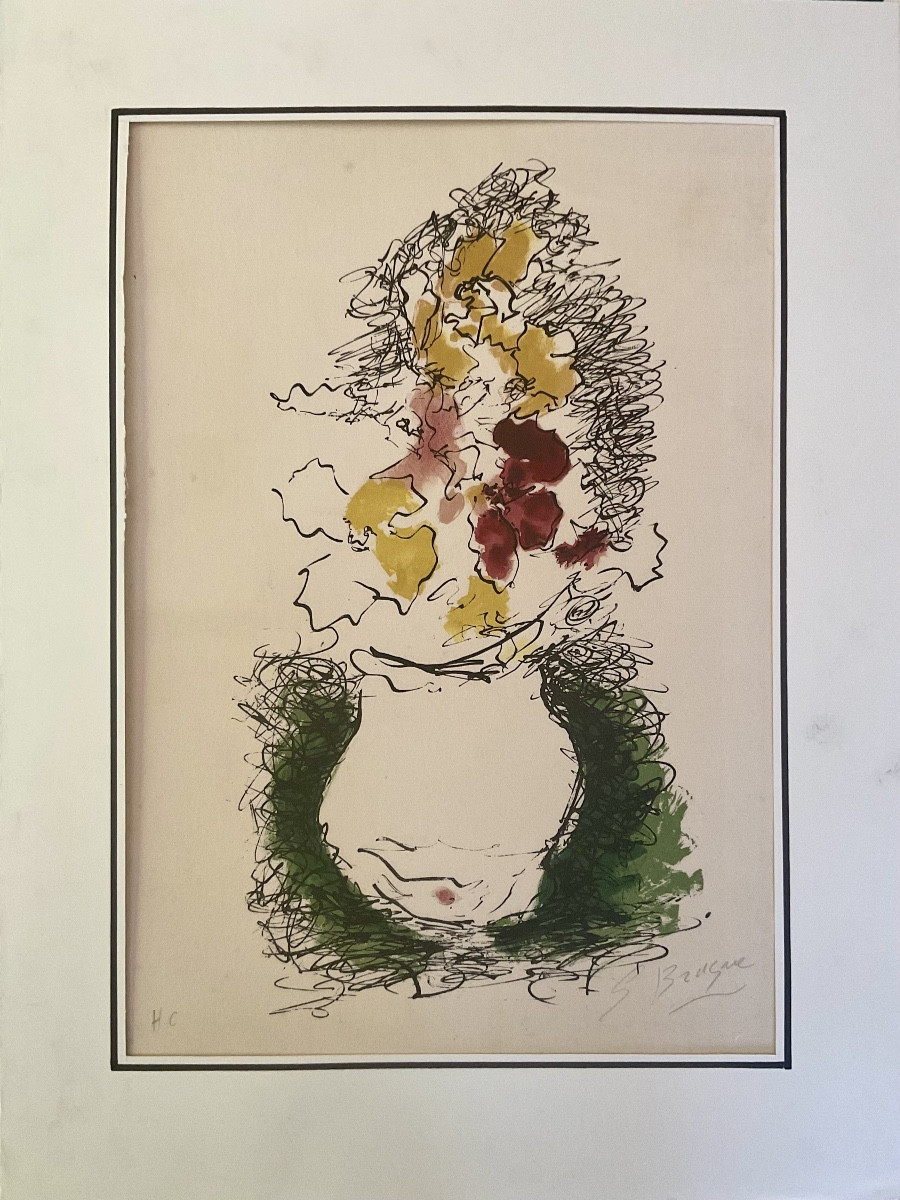 Georges Braque Original Lithograph Le Bouquet 1962 Arches Original Work