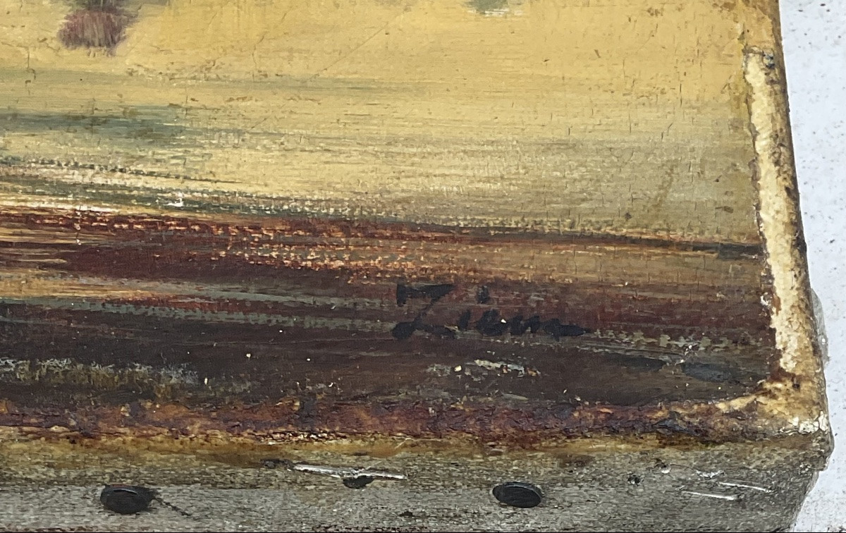 Félix Ziem Painting Original Painting Fishermen On The Bosphorus Marine Orient-photo-3