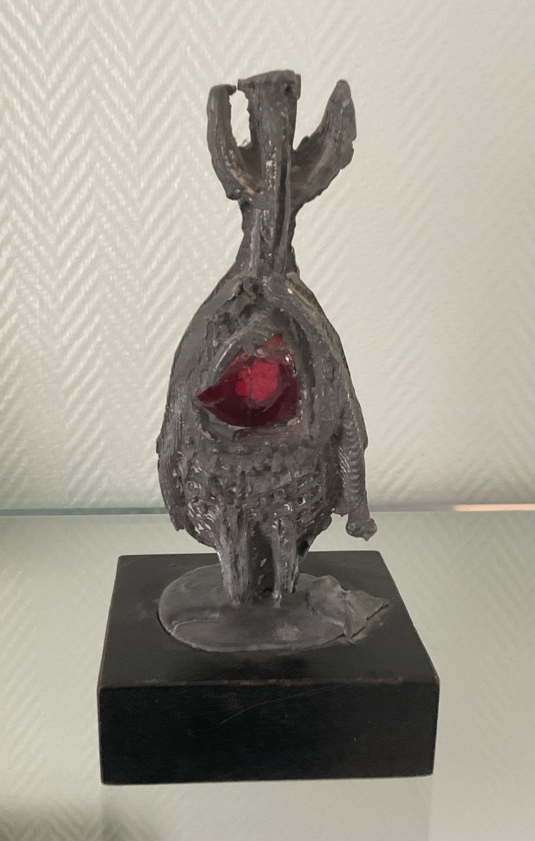 Germaine Richier Sculpture originale Plomb et pierre Personnage hybride circa 1955-photo-2