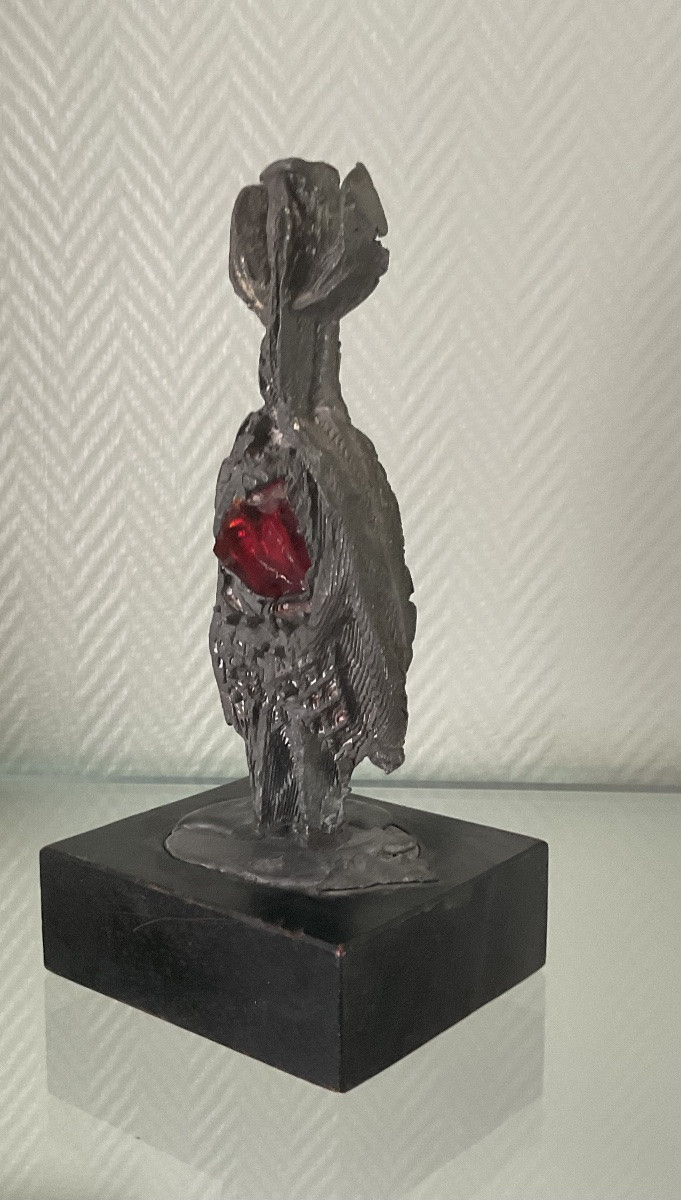 Germaine Richier Sculpture originale Plomb et pierre Personnage hybride circa 1955-photo-3