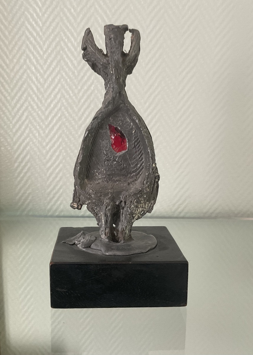 Germaine Richier Sculpture originale Plomb et pierre Personnage hybride circa 1955-photo-2
