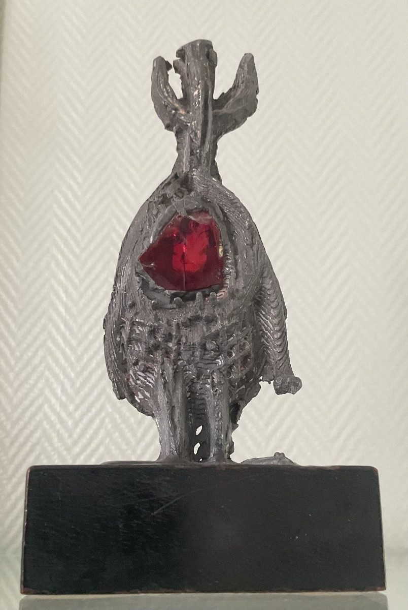 Germaine Richier Sculpture originale Plomb et pierre Personnage hybride circa 1955-photo-3