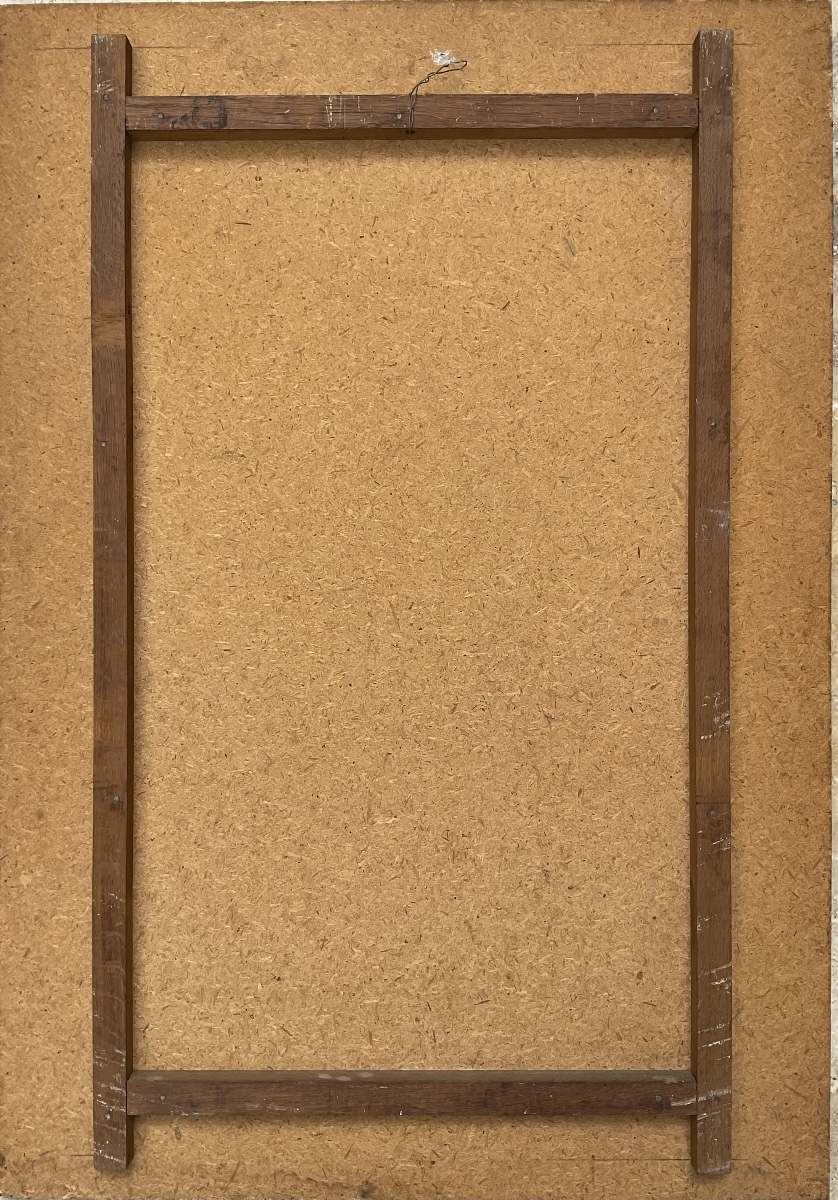 MARCEL HOMS GRAND TABLEAU ABSTRACTION GÉOMÉTRIQUE ŒUVRE ORIGINALE 1970-photo-3
