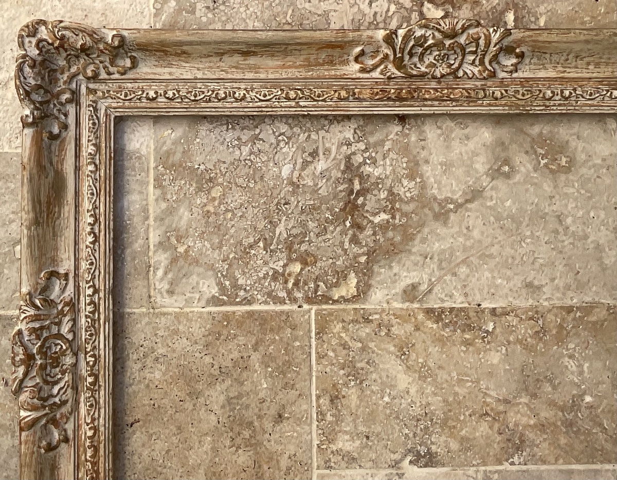 Large Montparnasse Frame, Louis XIV Style, Wood, Size 25p, Dimensions 81 X 60 Cm-photo-2