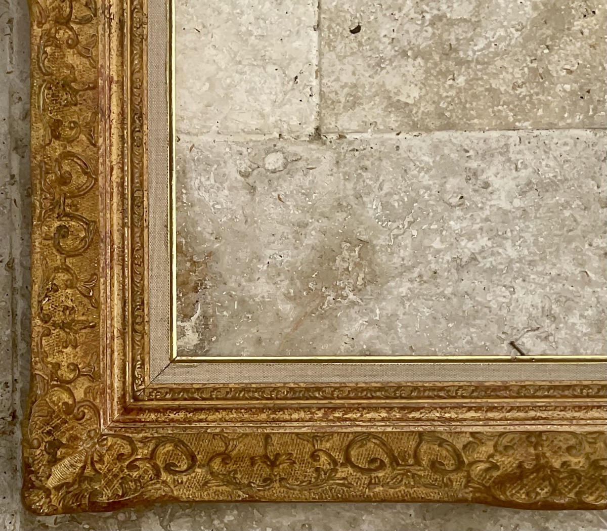 CADRE MONTPARNASSE STYLE RG GAULT BOIS STUC DIM 10F ORIGINAL FRAME 55x46 cm-photo-4