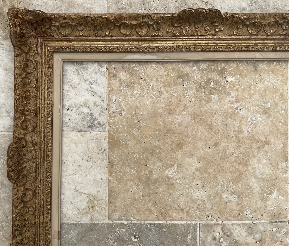 CADRE MONTPARNASSE RG GAULT PROFIL BOIS STUC LOUIS XIV DIM 12P/15P FRENCH FRAME-photo-2