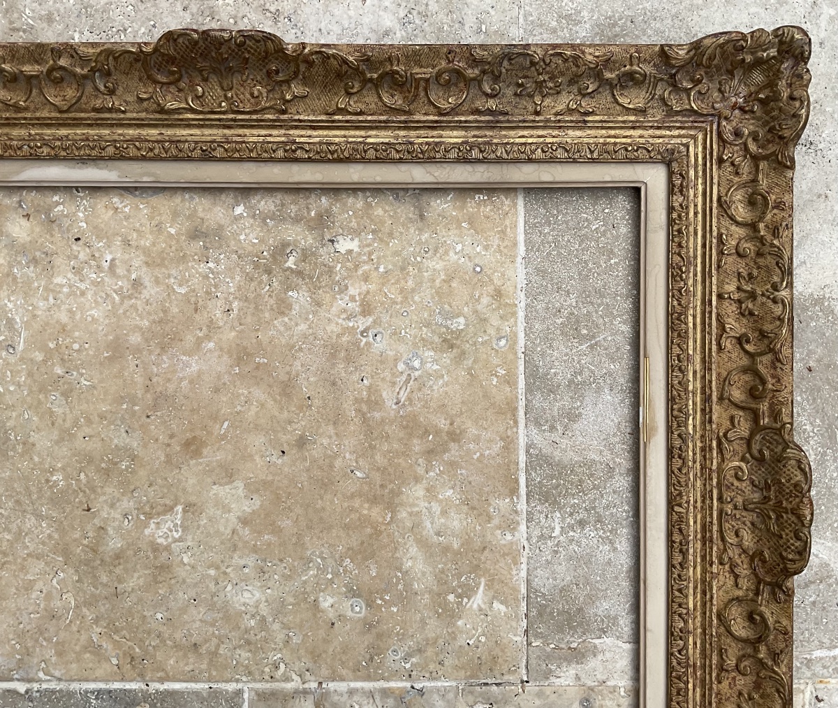 CADRE MONTPARNASSE RG GAULT PROFIL BOIS STUC LOUIS XIV DIM 12P/15P FRENCH FRAME-photo-3