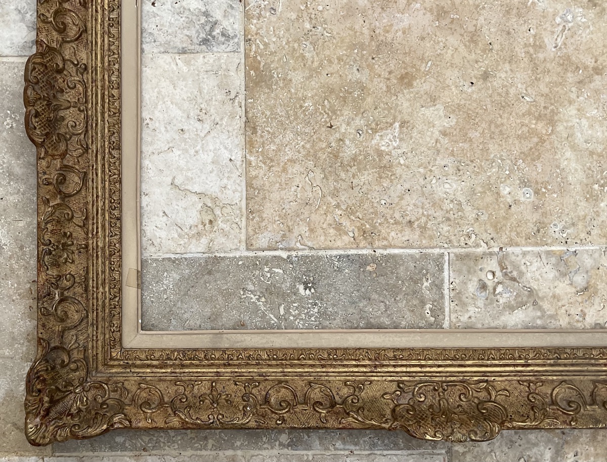 CADRE MONTPARNASSE RG GAULT PROFIL BOIS STUC LOUIS XIV DIM 12P/15P FRENCH FRAME-photo-4