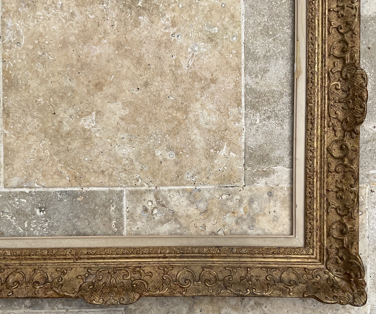 CADRE MONTPARNASSE RG GAULT PROFIL BOIS STUC LOUIS XIV DIM 12P/15P FRENCH FRAME-photo-1