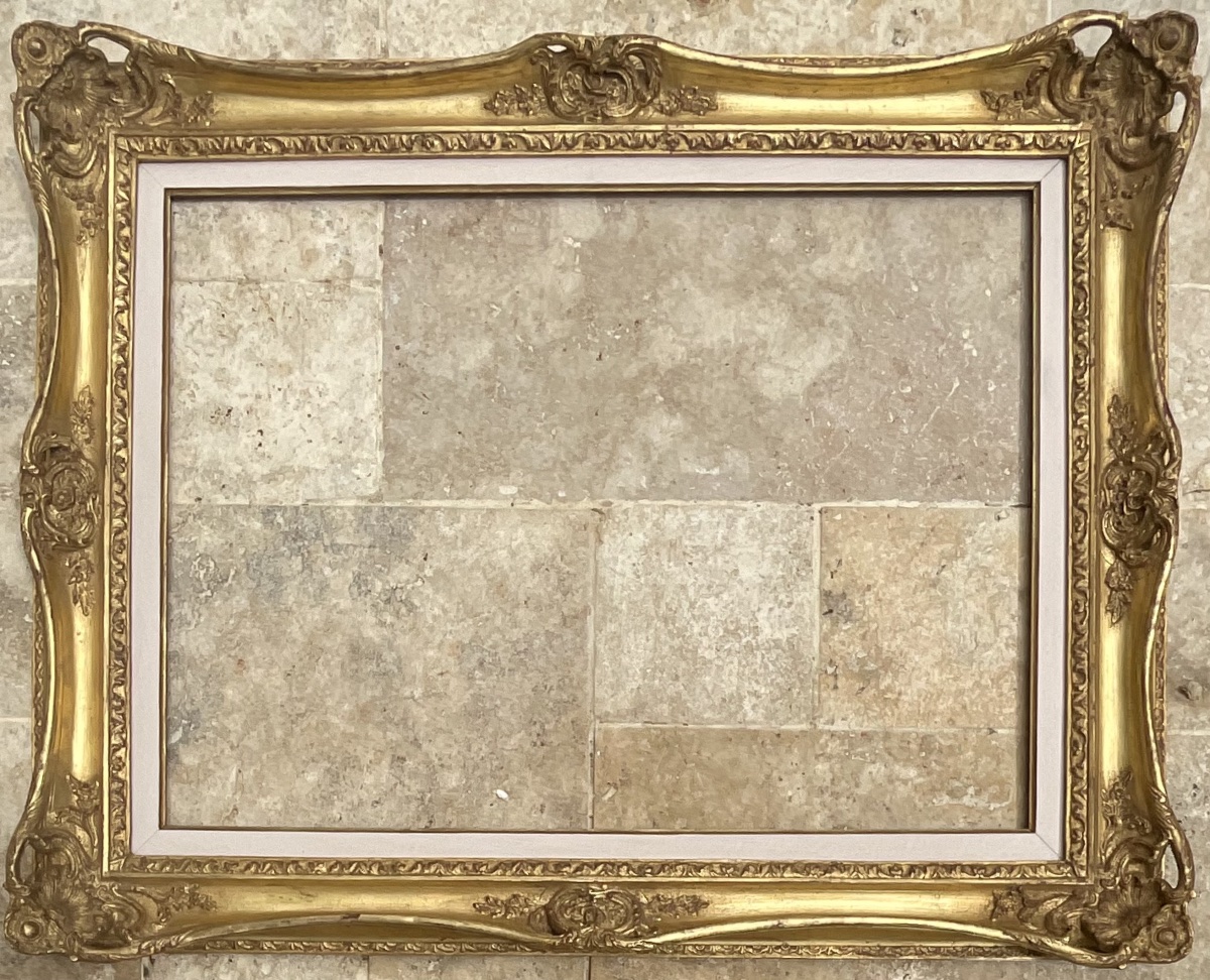Rare Montparnasse Frame, All-wood Profile, Size 25f French Frame, 81 X 60 Cm