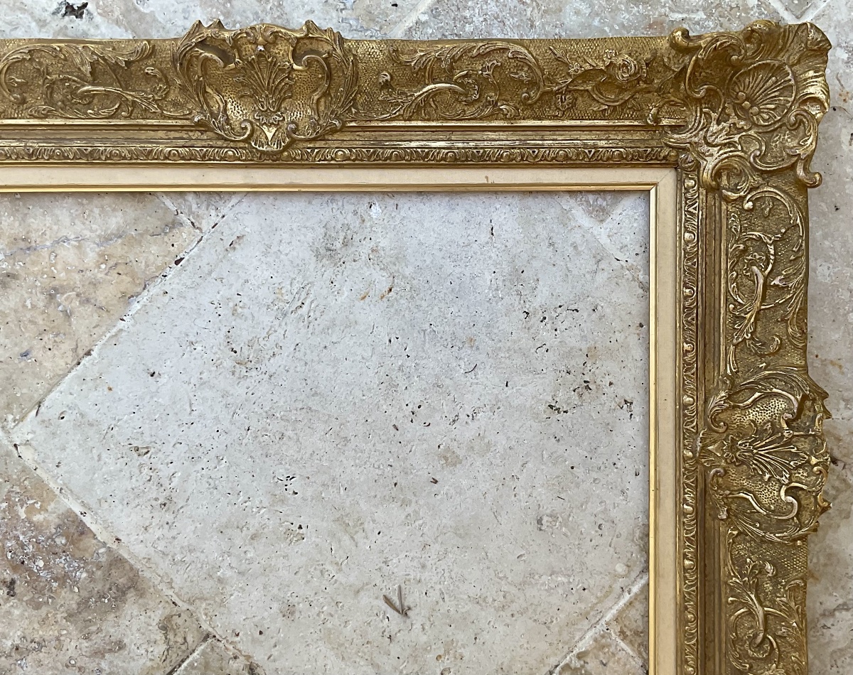 Montparnasse Frame, Sculpted In The Louis XIV Style, Wood And Stucco Profile, Dim 10p-photo-3