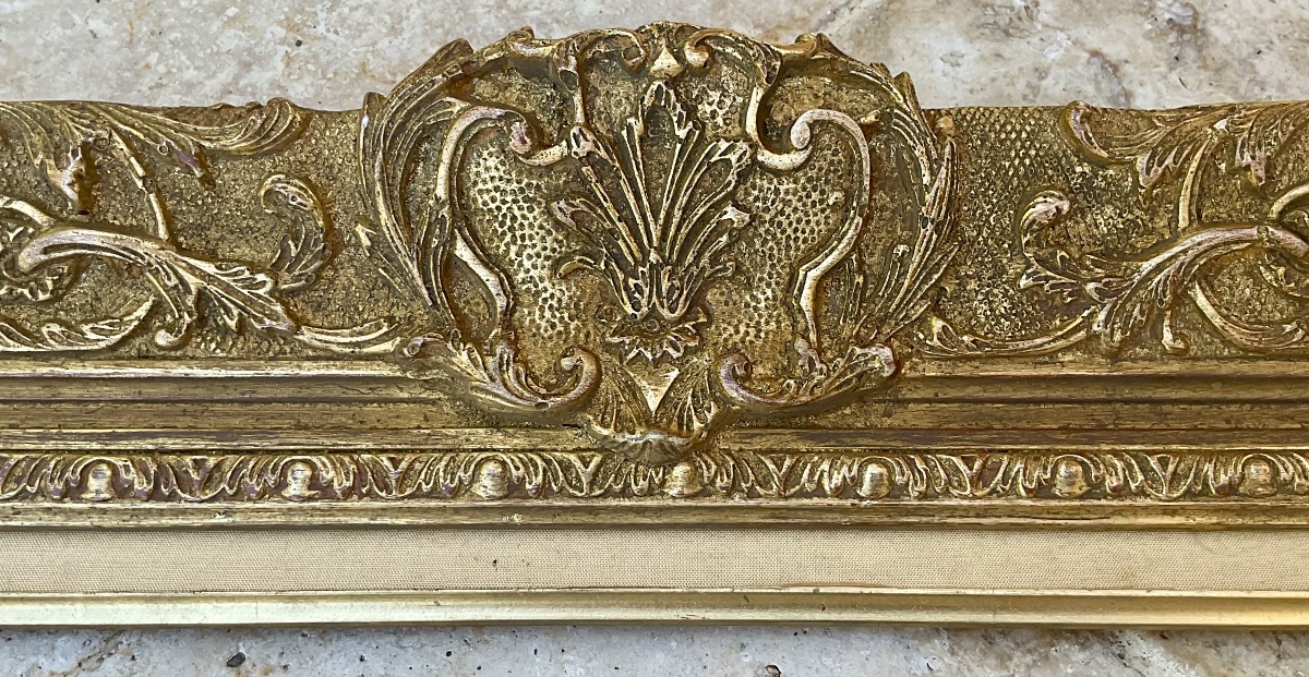 Montparnasse Frame, Sculpted In The Louis XIV Style, Wood And Stucco Profile, Dim 10p-photo-2
