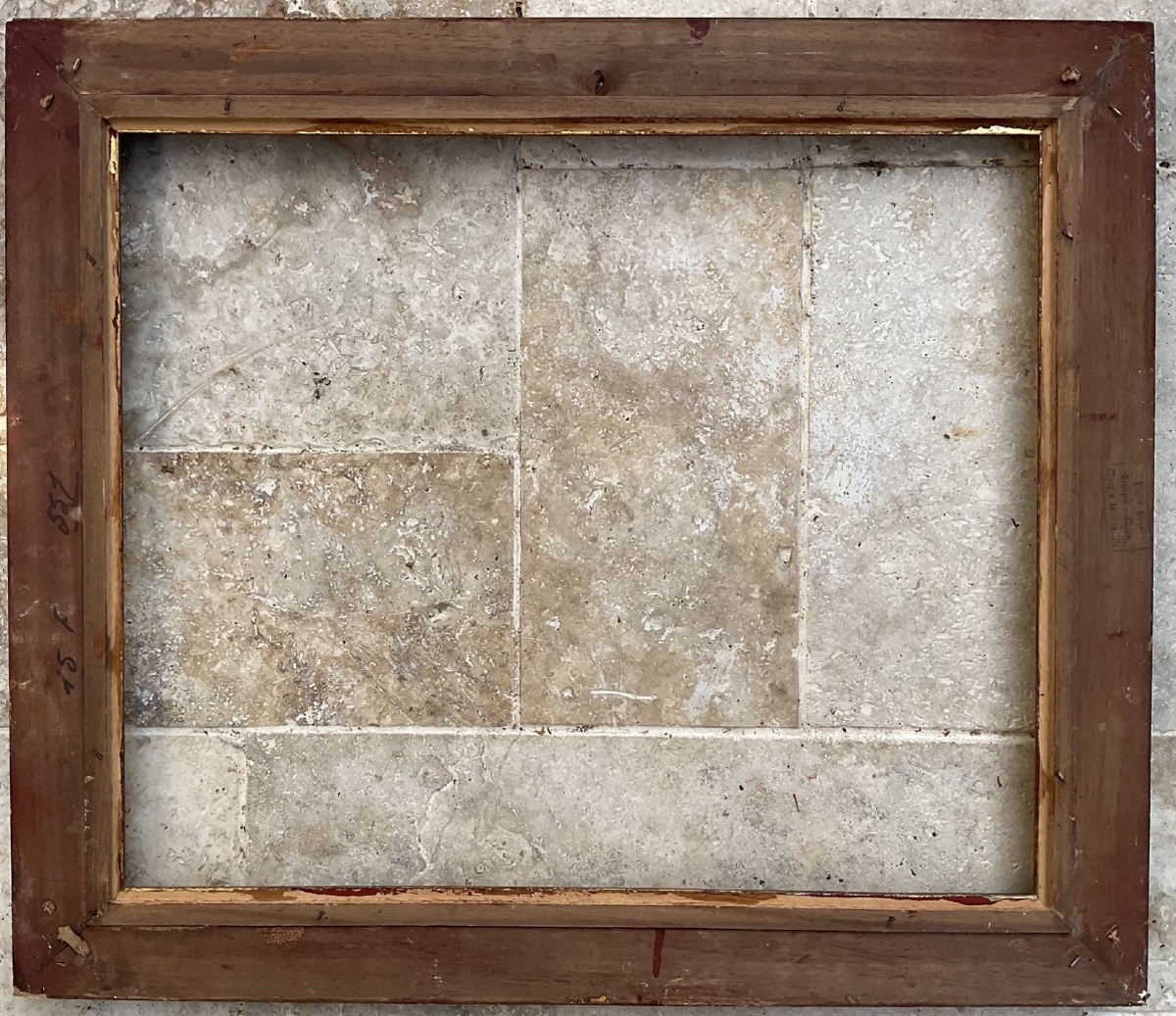 CADRE XIXè STYLE LOUIS XVI DIM 15F DORURE A LA FEUILLE 65 x 54 cm-photo-3